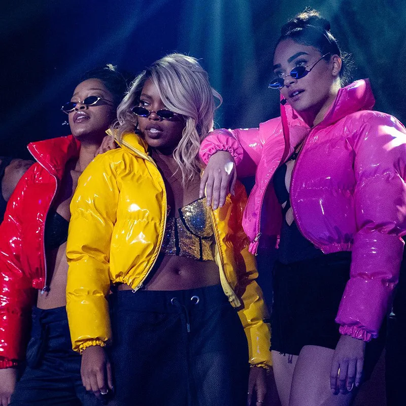 Zipper Cropped Jackets Parkas 