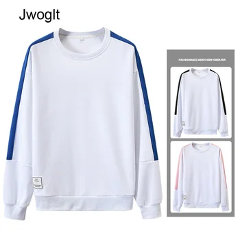

Fashion New Sinple Design Men's Hoodies Casual O-Neck Sweatshirts Men's Side Striped Sleeve Sweatshirt Tops