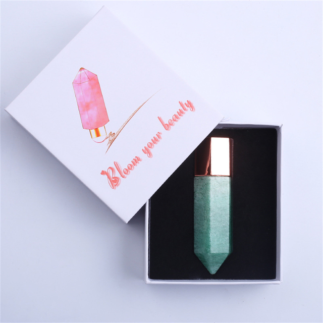 Perfume Jade Stone Bottles Roll on Essential Oil Dropper Refillable Bottles For Traveling Face Neck Massage Scraper