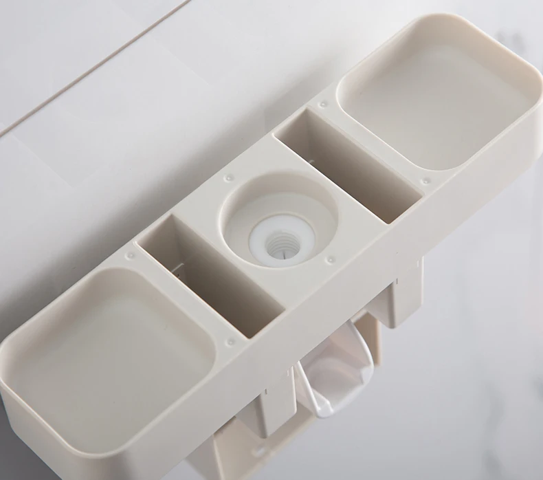 Удобный прочный магнитный держатель для зубной щетки и диспенсер для зубной пасты экономят хранение с максимальным использованием полезной площади пыленепроницаемые аксессуары для ванной комнаты