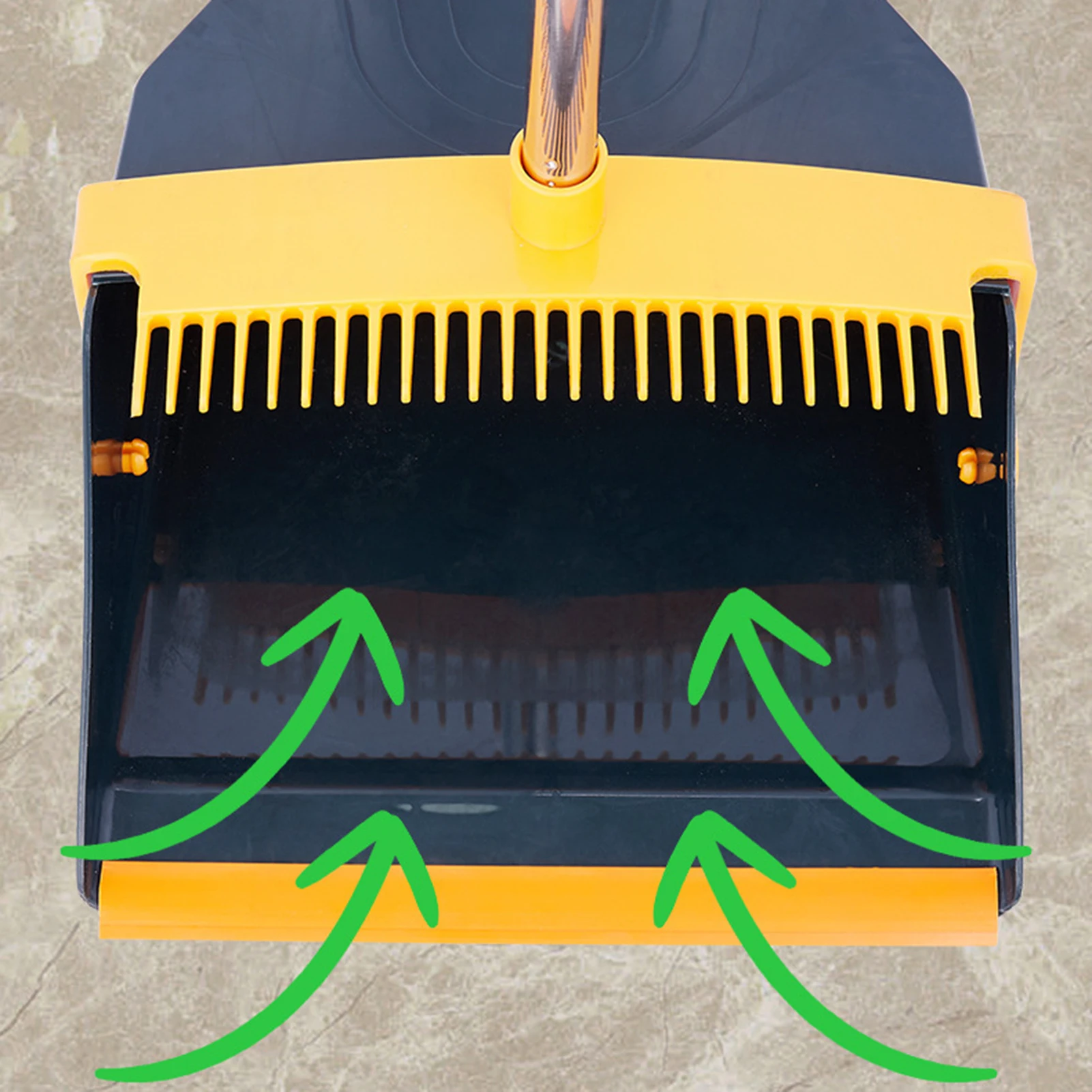Set Scopa E Paletta Con Manico Lungo, Autopulente, Con Testa Rotante 180° E Pettine Per Capelli, Impugnatura Ergonomica