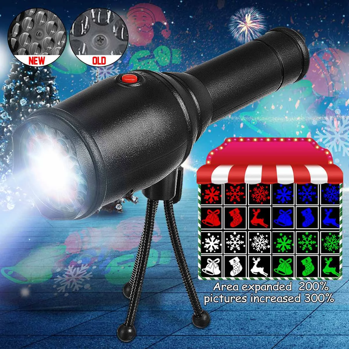 

Outdoor Landscape Projector Lamp Garden Lawn Light Waterproof Park Holiday Lighting Christmas Snowflake / Blizzard pattern