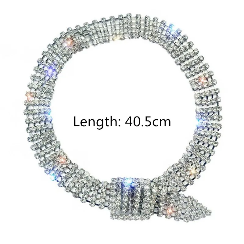 Мода Полный Стразы колье для Для женщин Bijoux(украшения своими руками) с блестящим серебряным корпусом Цвет Кнопка ожерелье набор Statement Jewelry вечерние подарок