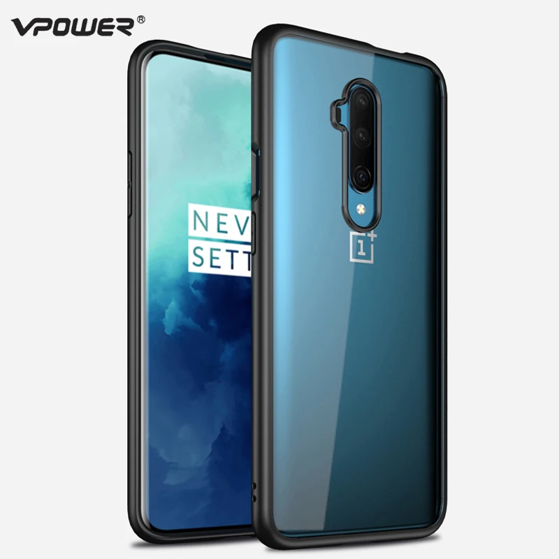OnePlus 7T чехол One Plus Pro задняя крышка Vpower Ультратонкий прозрачный пластик + силикон