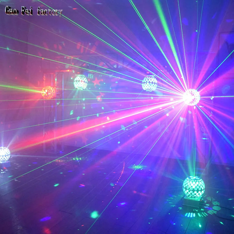 Magic Ball Disco Laser Light RGB Laser Projector Party Light DJ Lighting  Effect For Wedding Disco Decoration LED Derby Lights