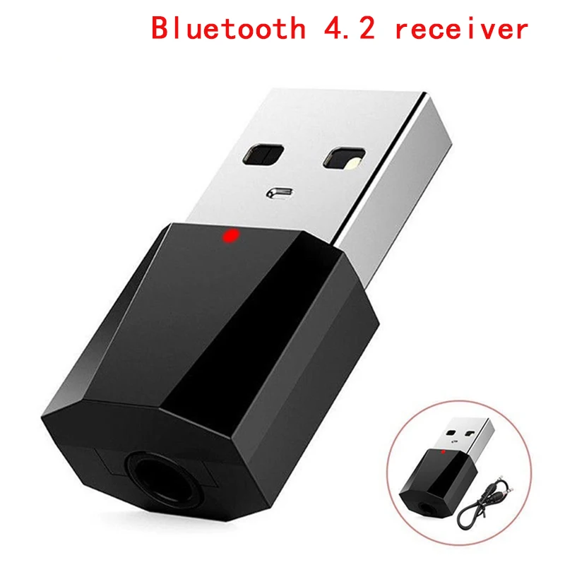 Bluetooth адаптер USB ключ для компьютера PC беспроводной USB Bluetooth передатчик 5,0/4,0 музыкальный приемник Bluetooth адаптер - Цвет: Black