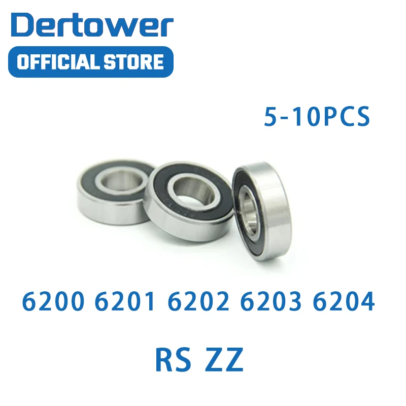 

5-10Pcs 6201-2RS 6201RS 6200rs 6202 6203 6204 RS ZZ 6201ZZ 12*32*10mm Deep Groove Ball Bearings 12 x 32 x 10mm for bicycle hubs