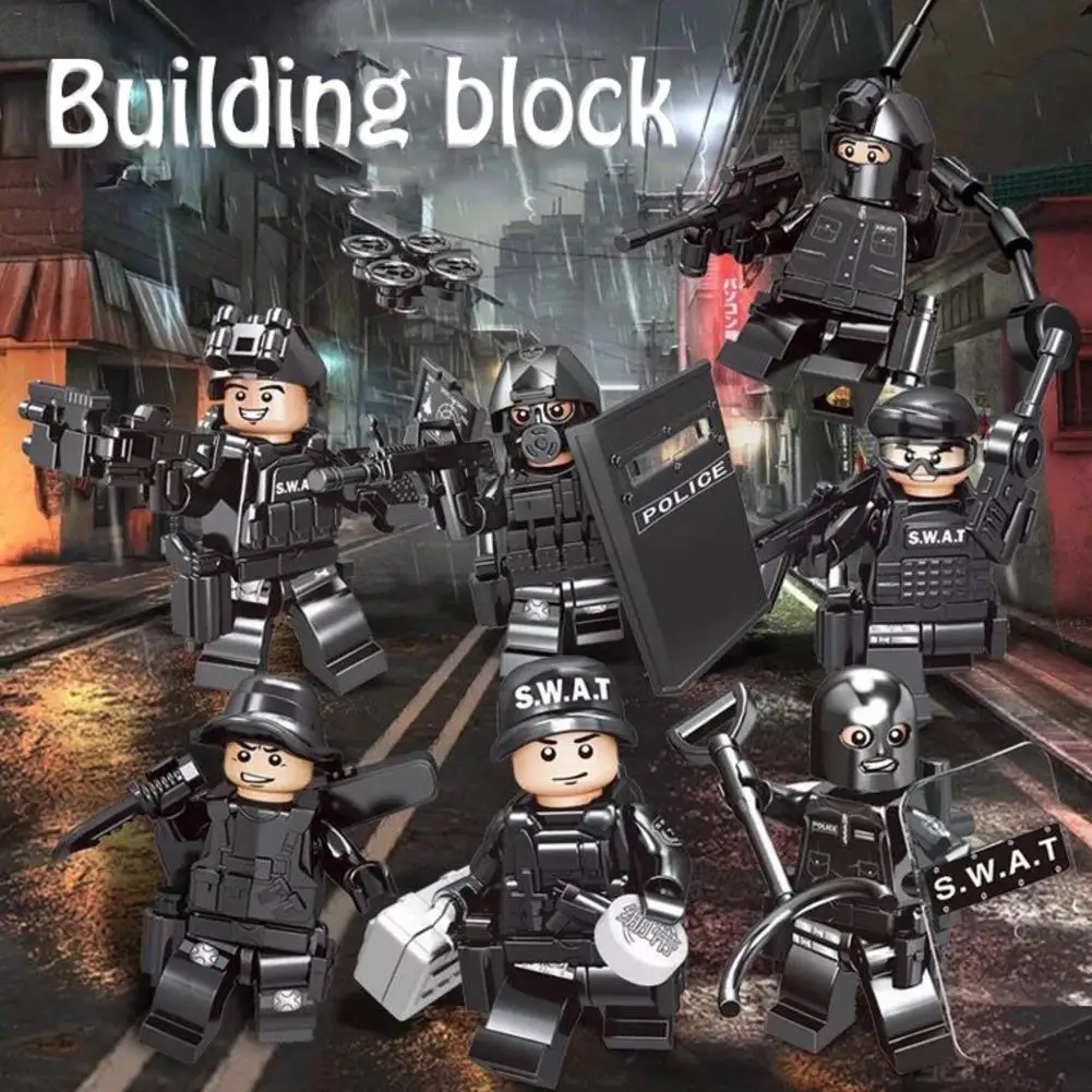Legoings Armed SWAT строительные блоки детские игрушки Новая военная команда спецназ