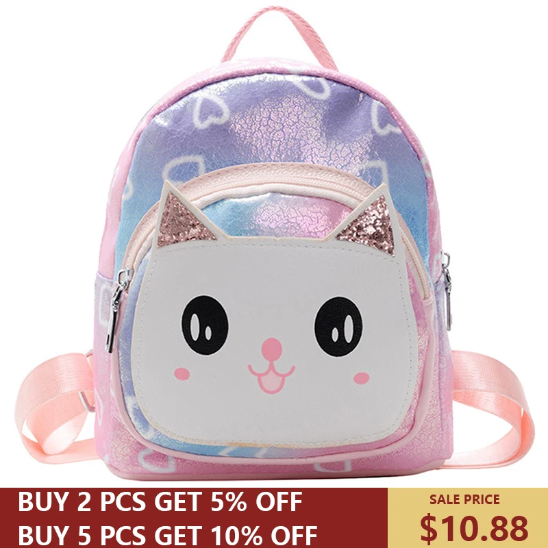 Girls Backpacks Schoolbag Kindergarten Animal Children Cartoon Cute PU for 2-6 Y