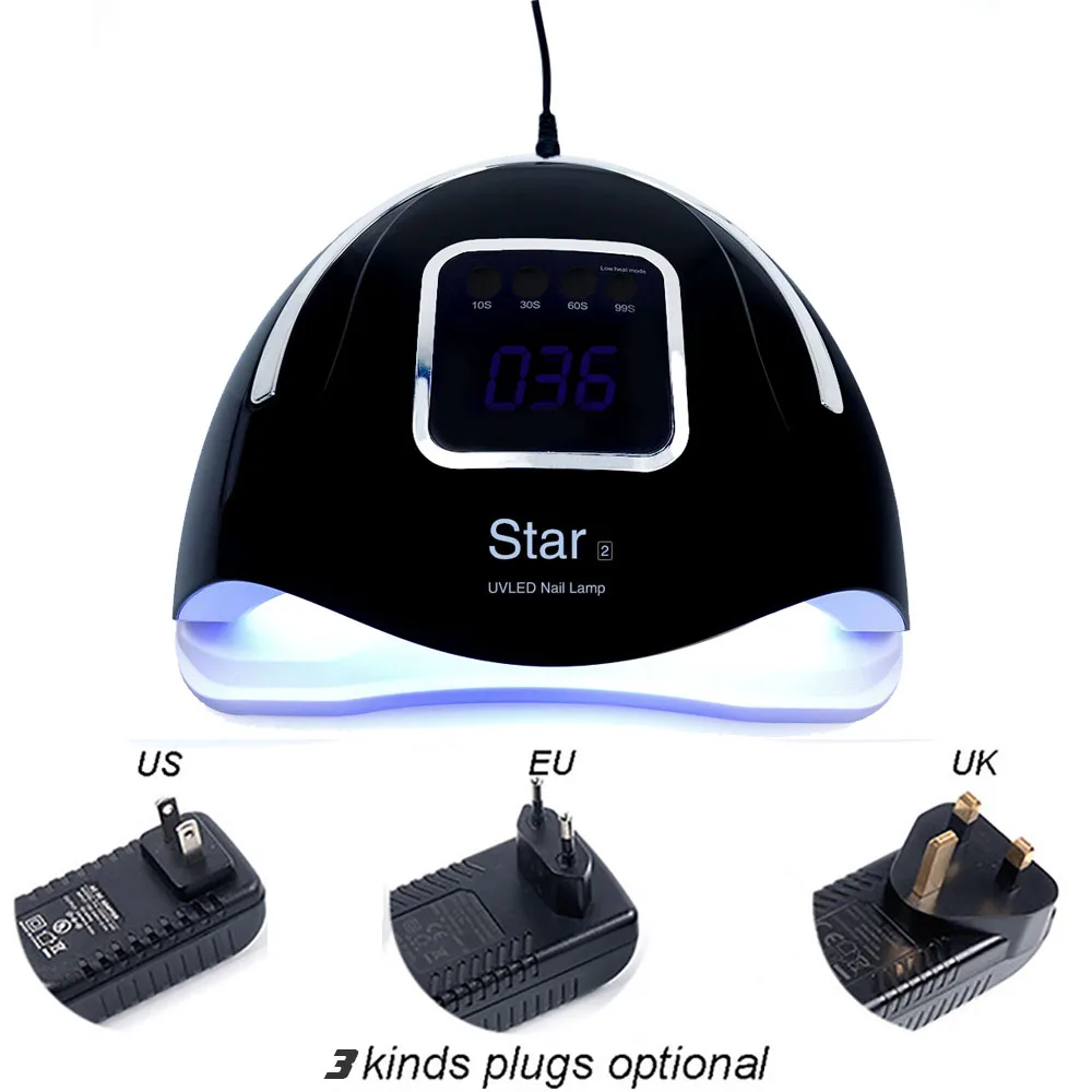 72W UV LED Лампа для ногтей для маникюра SUN Сушилка для ногтей Профессиональная для отверждения всех гелей Сроки Лампа для отверждения геля Лак для ногтей Инструменты