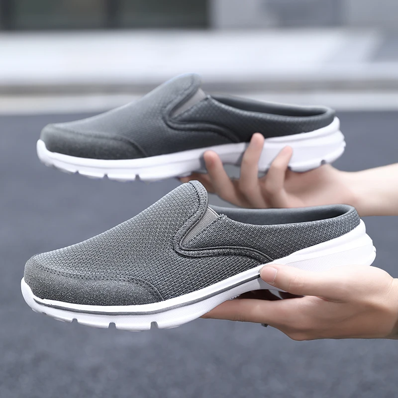 Zapatos planos para hombres, calzado informal de malla superligera, transpirable, resistente al desgaste, para exteriores