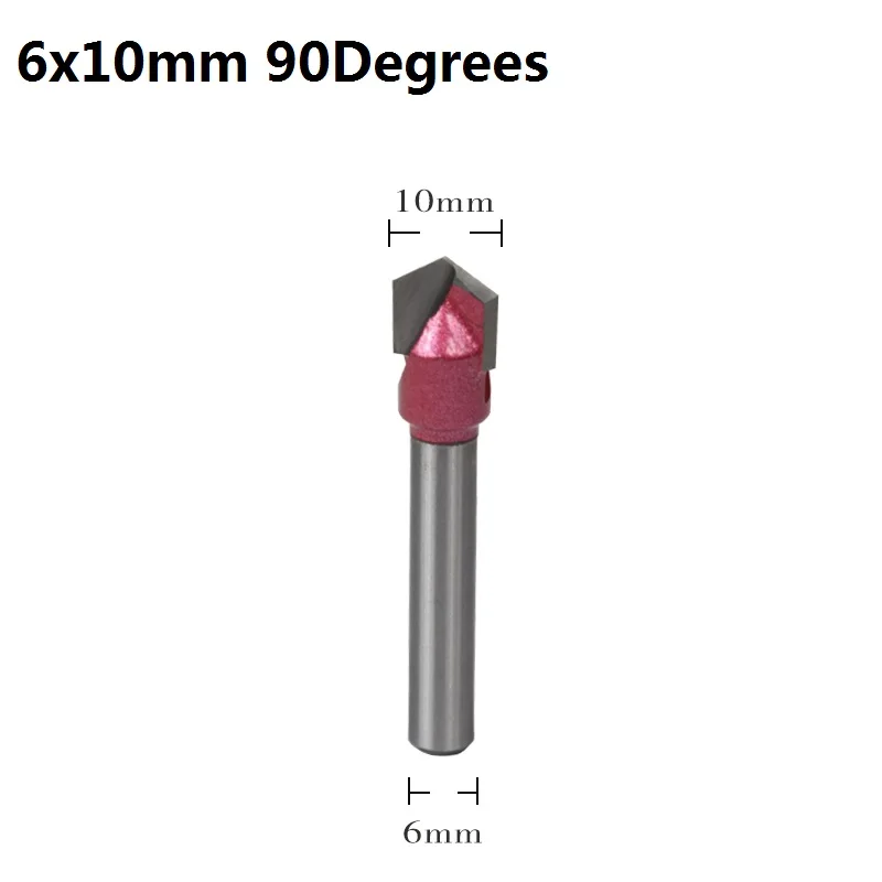 XCAN 1 шт 6 мм хвостовик 10/16/22/32 мм V шлицевой Фрезерный резак Вольфрам твердосплавный ЧПУ Концевая фреза 3D гравировка Бир потоком деревообрабатывающие фрезы - Длина режущей кромки: 6x10x120D