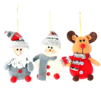 

3-Piece Set of Christmas Pendants Elk Christmas Tree Doll Ornaments Ornaments Christmas Doll Pendants