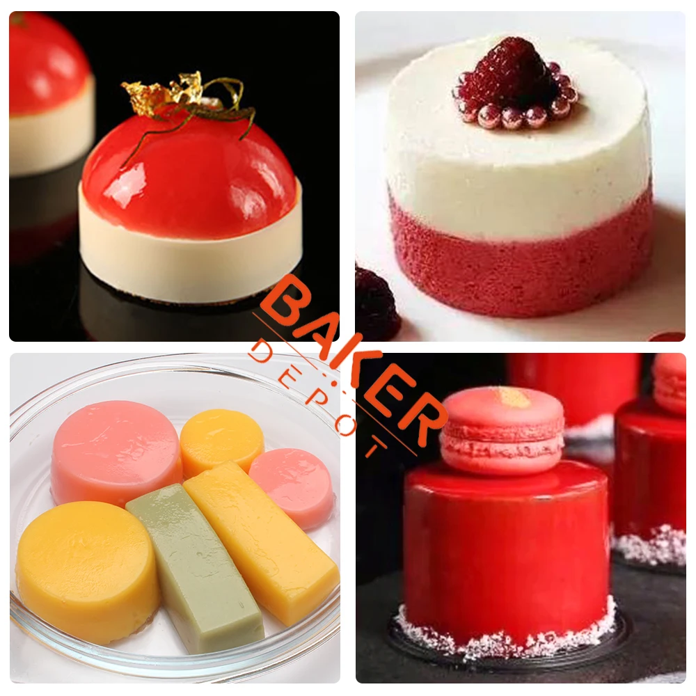 BAKER DEPOT силиконовая форма для мыла ручной работы круглый торт пудинг оборудование для выпечки 3 шт./компл. мыло хлеб для муссов и десертов инструмент для торта