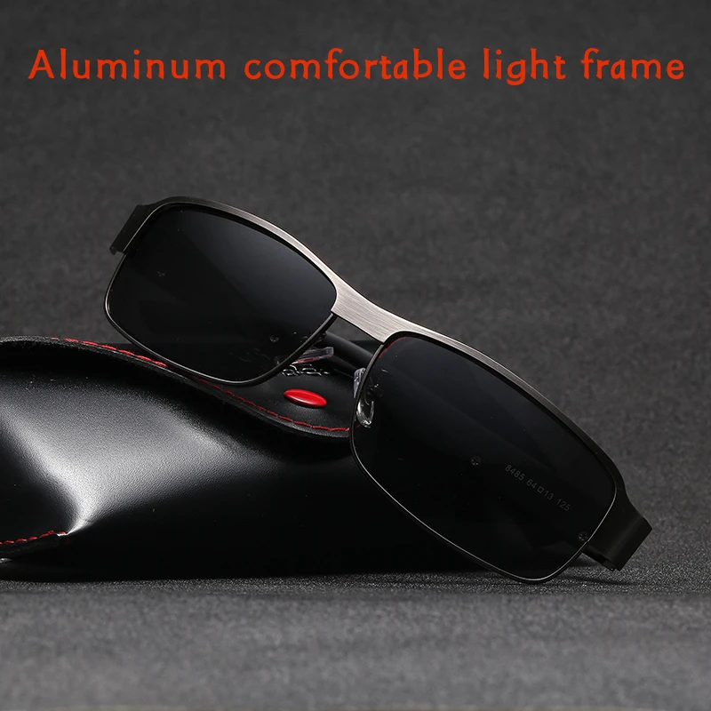 2021 Vintage Aluminum Sunglasses Men Polarized Square Sunglasses