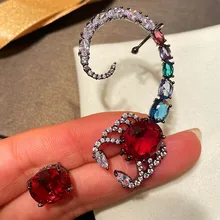 Dazz модные асимметричные серьги в стиле хип-хоп с насекомыми и скорпионом, цветные ювелирные изделия черного цвета, вечерние женские платья, подарки для девочек