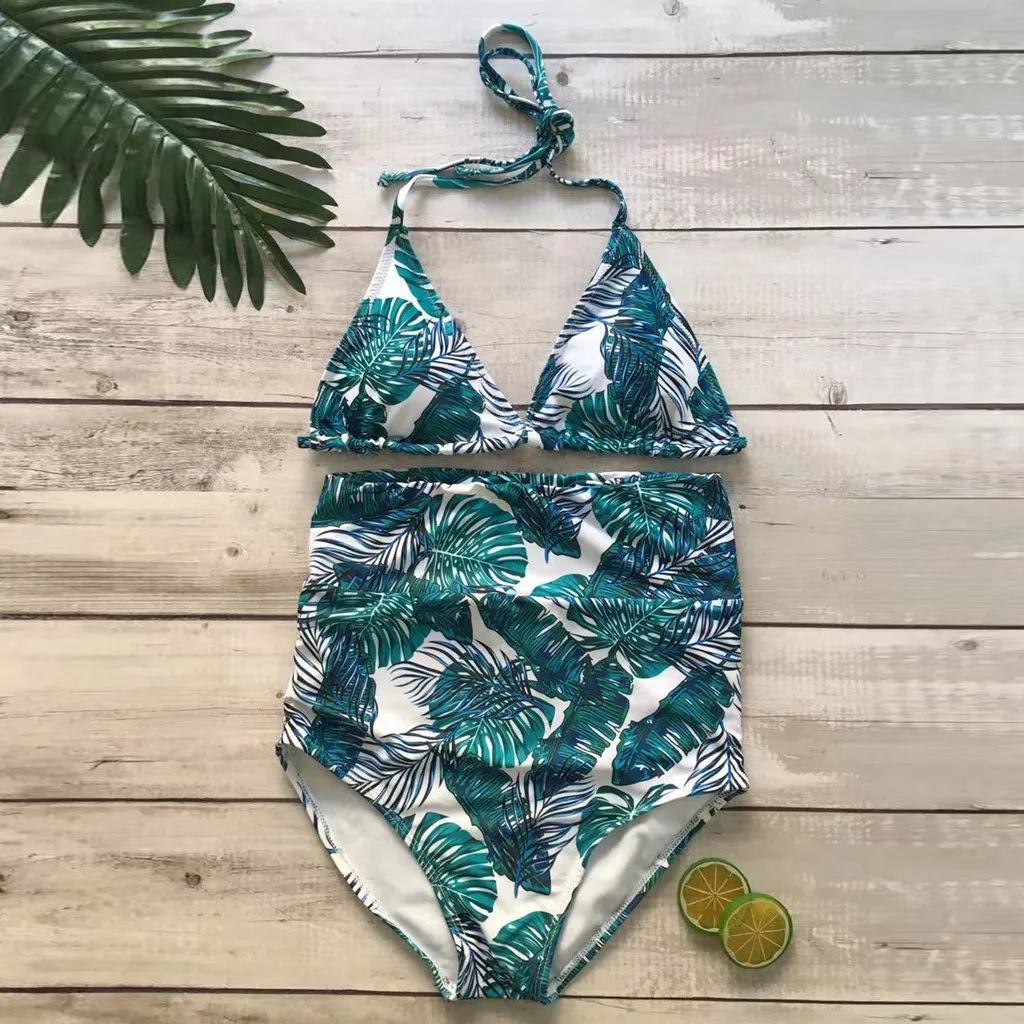 KANCOOLD Bikinis Set Push Up High Waist Printed Bikini Set 2020 Hot Sale Padded Bra Swimsuit Female Beach Swimsuit Beachwear 213