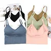 Sports Bras Women Girl Underwear Seamless Bra U Type Backless Bra Running Yoga Sport Tops Push Up Cotton Solid Sports Bra 1