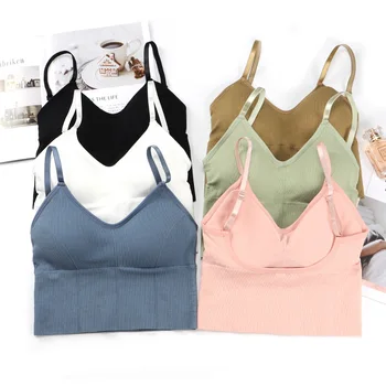 Sports Bras Women Girl Underwear Seamless Bra U Type Backless Bra Running Yoga Sport Tops Push Up Cotton Solid Sports Bra 1