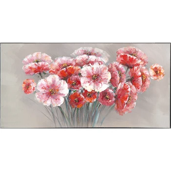 

7Pink Flower Styling Oil Painting By Number Canvas DIY Digital Painted Kids Hand Painting For House Bed Room Wall Decorative Art