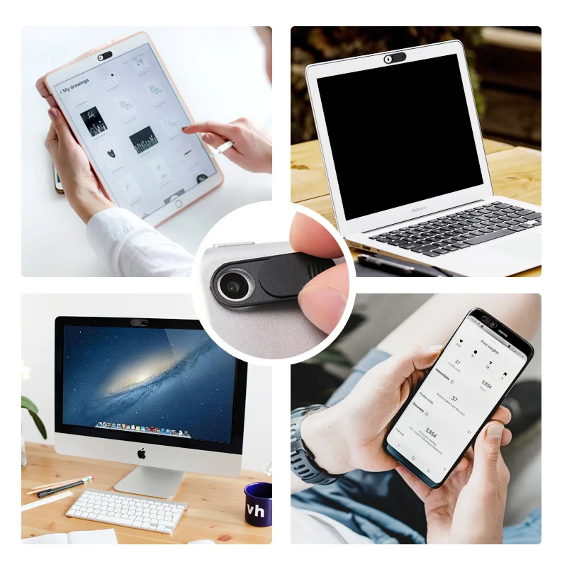 Webcam Cover For Laptops Phone Camera Cover Slider For Ipad Samsung Macbook Tablet Privacy Sticker Lens Shutter For Smartphone ► Photo 3/6