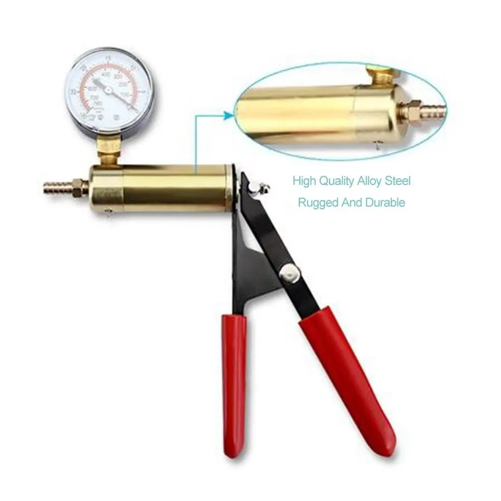 Hand Held Vacuum Pump Tester Set And Brake Bleeder Car Motorbike Self Screw Adapter Repair Set