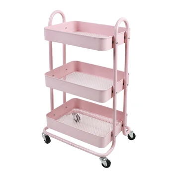 

Stroller rack kitchen mobile pulley bedroom bedside storage beauty floor hand push storage shelf