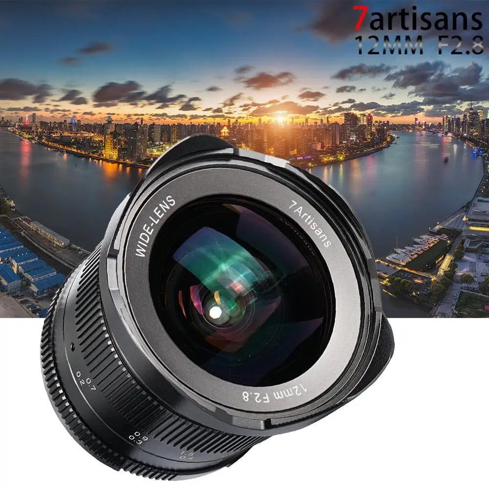 Ультраширокоугольный объектив 7artisans 12 мм F2.8 ручная фиксированная линза для Canon APS