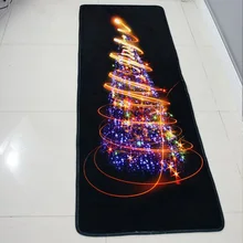 Christmas Theme Rectangle Area Rug Anti-Slip Floor Mat Carpet Holiday Home Decor