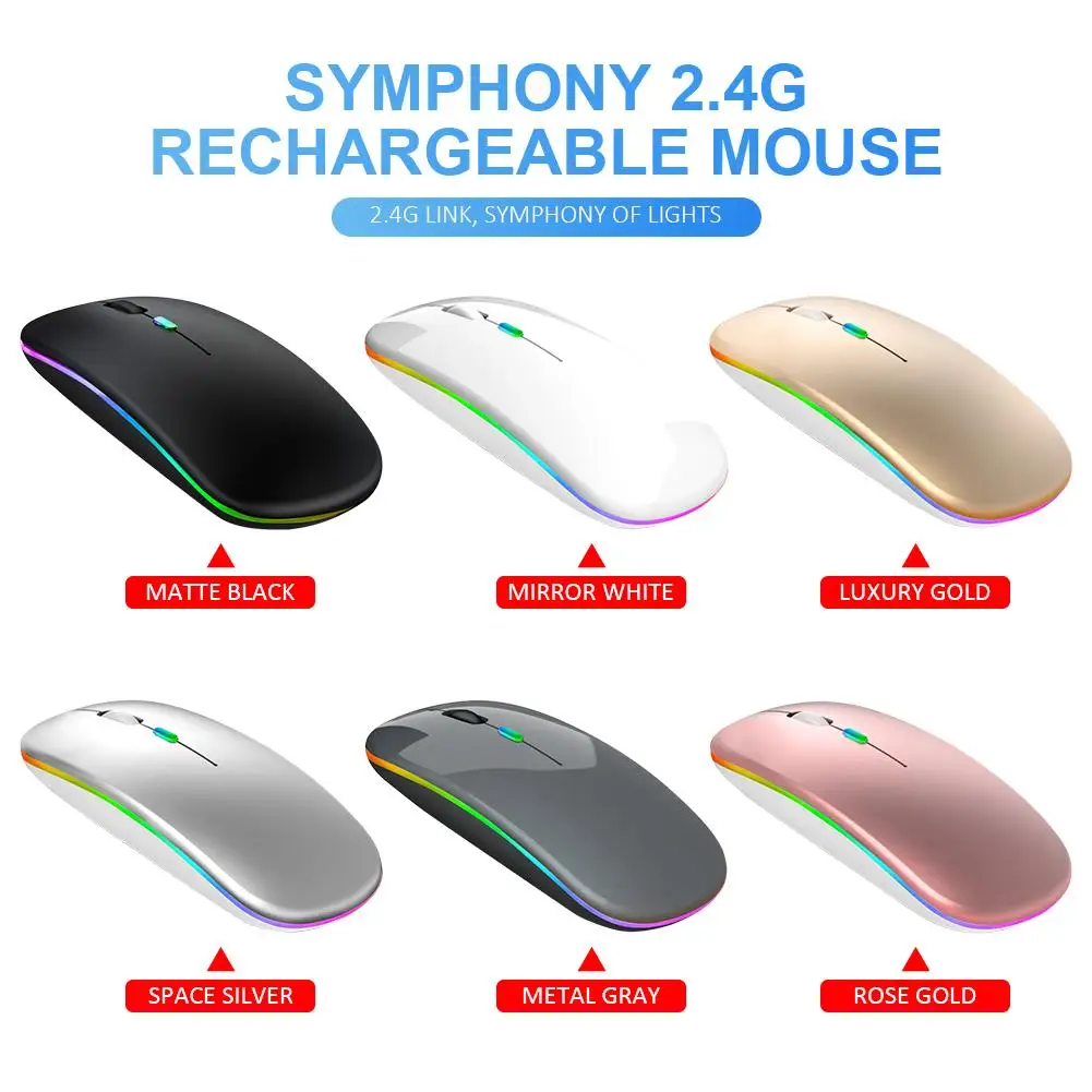 Ratón óptico inalámbrico de 2,4G, Mini receptor USB, ergonómico, para Mac, escritorio, portátil, Notebook, PC y MacBook