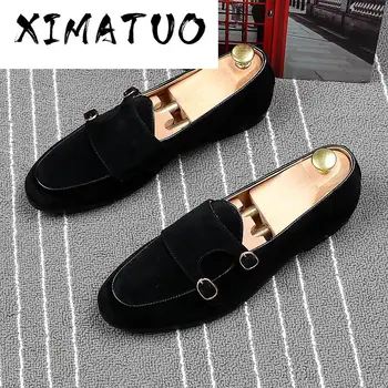 

2020 Spring Summer Casual Shoes Men Metal Buckles Soft Leather Loafers Hasp Moccasins Hombres Men Fashion Sneakers