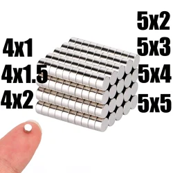 40 80 160PCS/Lot 4x1 4x2 5x2 5x3 5x4 5x5mm Magnet Hot Small Round Magnet Strong magnets Rare Earth Neodymium Magnet