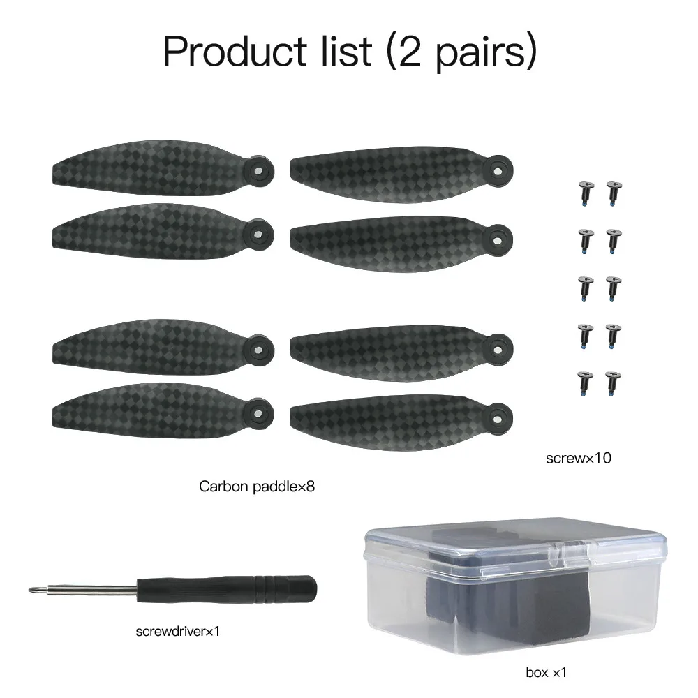 8 шт. складные пропеллеры из углеродного волокна, лопасть для DJI Mavic, мини-Дрон, углеродное волокно, альтернативный Пропеллер для дрона
