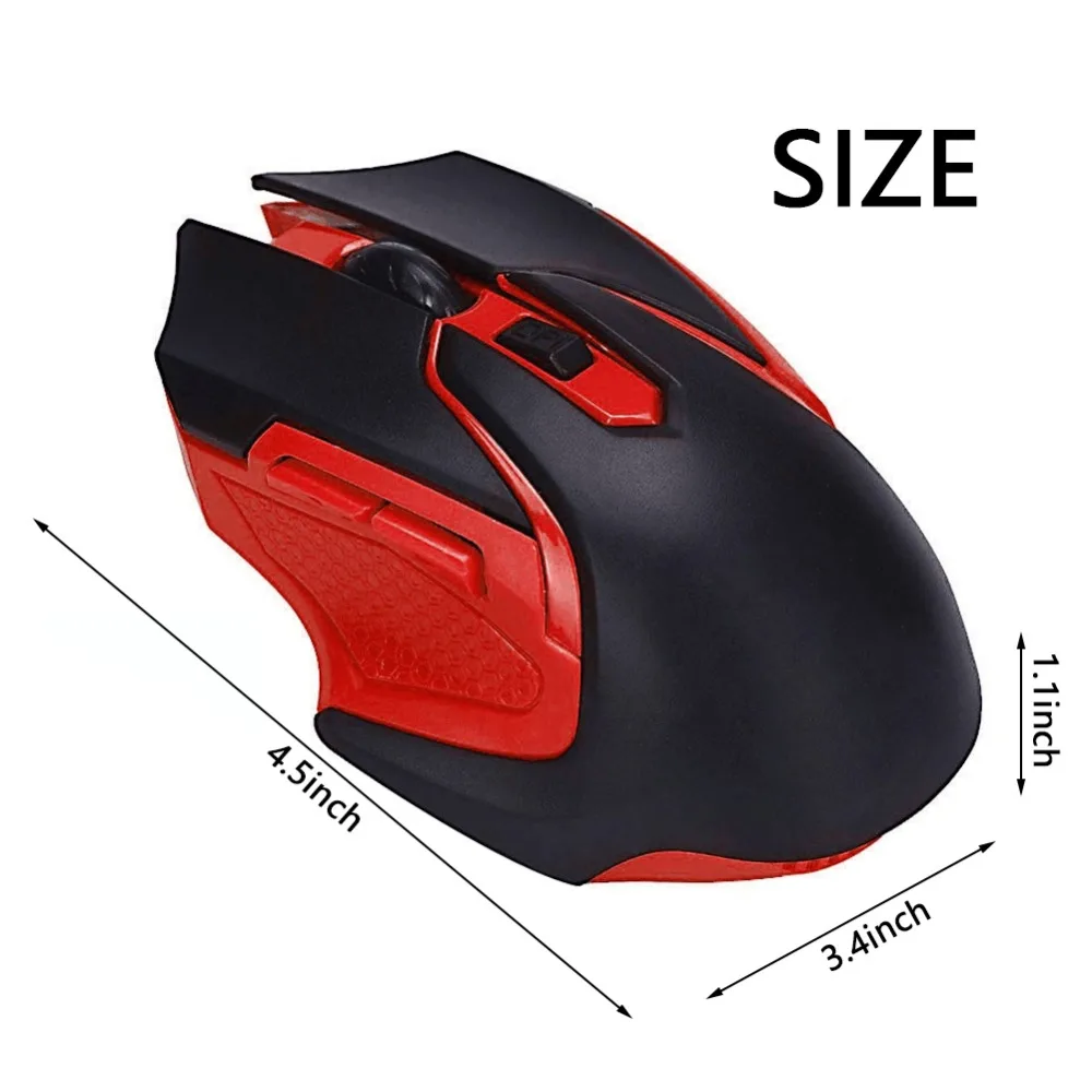 2.4GHz Wireless Optical Gaming Mouse 3-Speed 1600dpi Silent Flashing Wireless Mice USB Game Backlight Mouse For PC Laptop silent wireless mouse