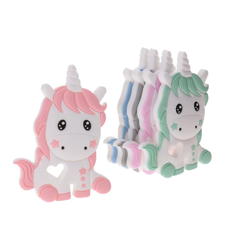 

20pcs Silicone Teethers Unicorn Teether For Teeth Silicone Teether For BPA Free Babies Baby Accessories Baby Things Pendant Toys