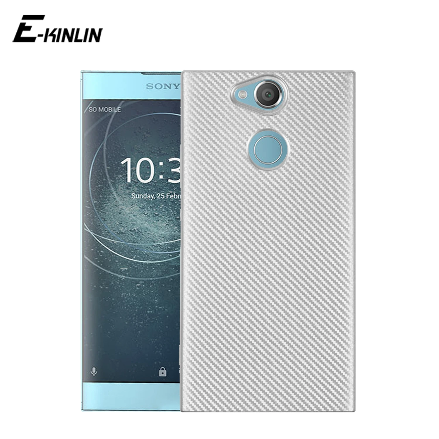 

Carbon Fiber Texture Phone Case For Sony Xperia XZ1 XZ2 Compact XZ Premium XA1 Plus XA XA2 Ultra Soft Silicone TPU Back Cover