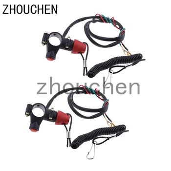 

2x Universal Boat Outboard Engine Stop Safety Kill Switch Tether Cord