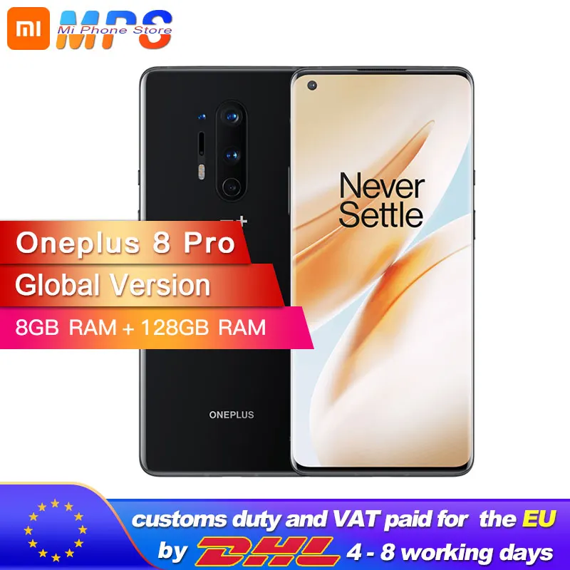 Глобальная версия OnePlus 8 Pro 5G смартфон ГБ ОЗУ 128 Гб ПЗУ Snapdragon 865 48MP Quad Camera 120 Гц 6 78