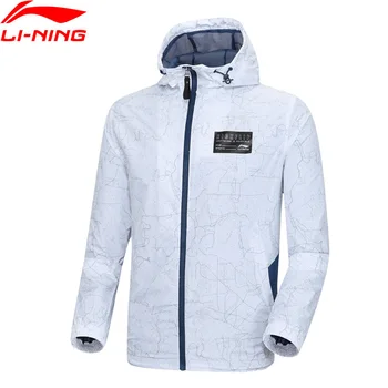 

(Break Code)Li-Ning Men Windbreaker Jacket Polyester Regular Fit LiNing li ning Sports Hooded Wind Jackets Coats AFDP037 MWF384