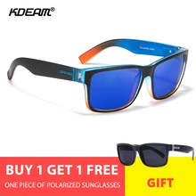 KDEAM, спортивные мужские солнцезащитные очки, поляризационные, подгонянные, солнцезащитные очки, для улицы, для вождения, с коробкой, купить бесплатно