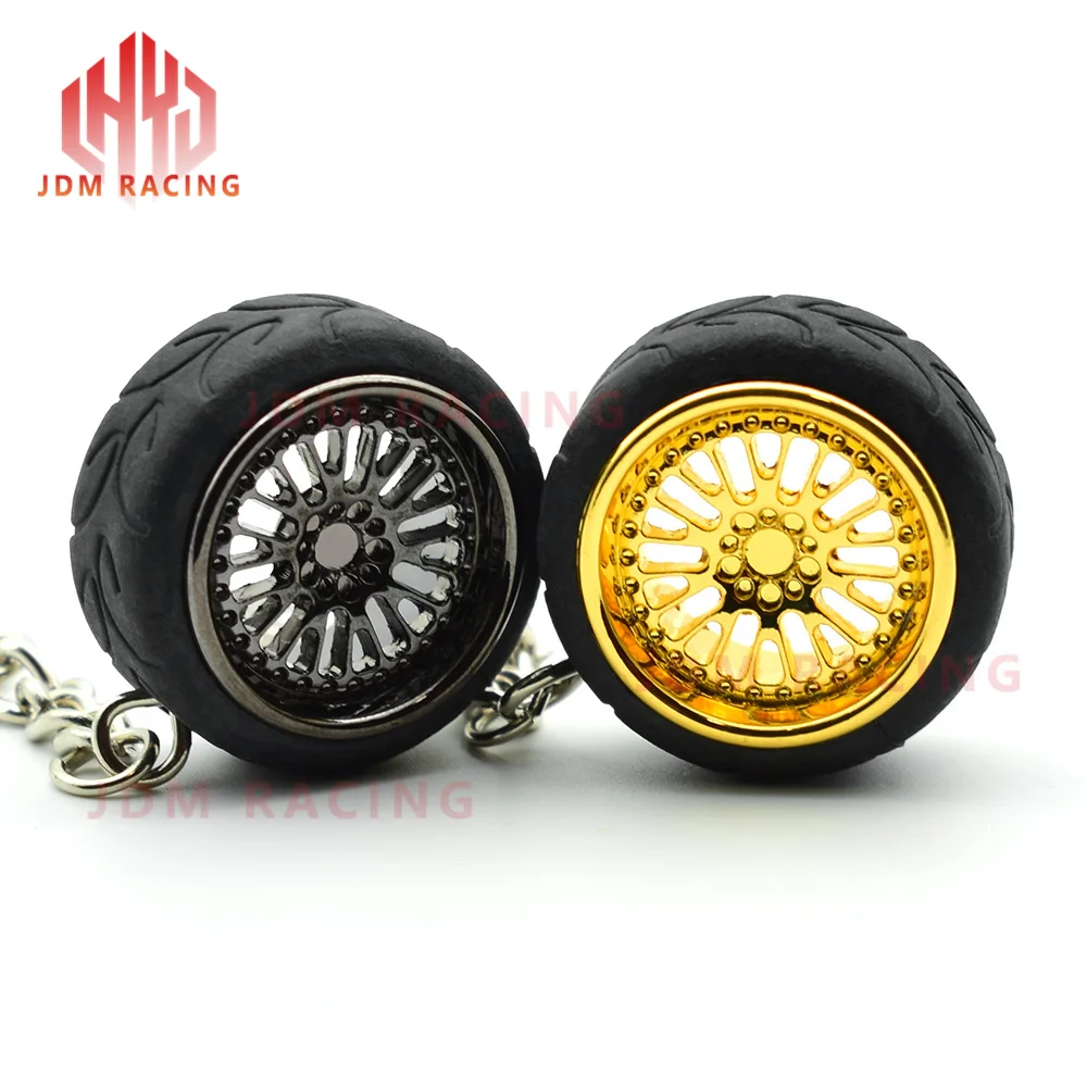 Racecar Tire Keychain - Car Guys Gift - JDM Style