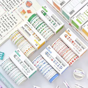 

10Pcs/Set Cute Washi Tape Set Kawaii Masking Tapes For Kids DIY Decorative Diary Scrapbooking Photo Ablums