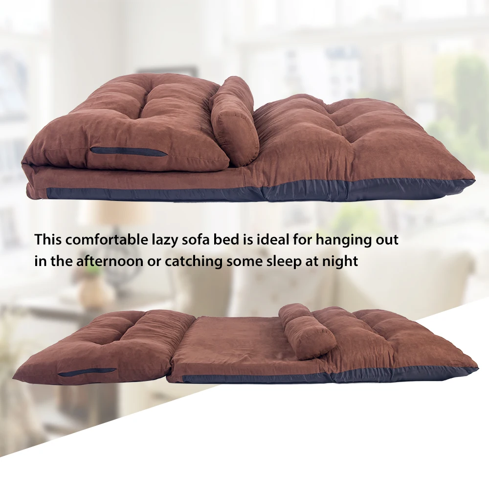  Multi-functional Foldable Sofa Bed Adjustable Folding Futon Lazy Sofa Video Gaming/Lounge Sofa with