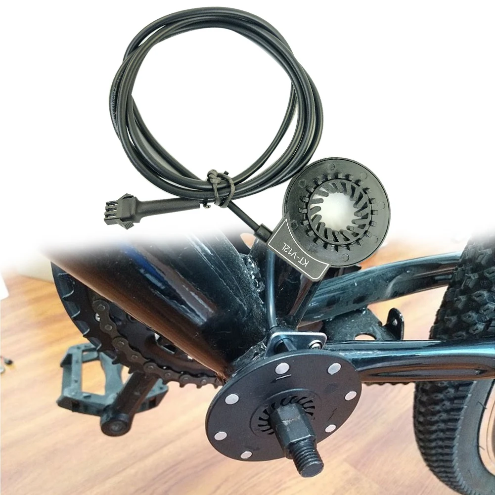 

KT-V12 Durable Easy Install Pedal Assist Sensor PAS System 12 Signals Electric Bike Accessories Magnet Practical Speed Dual Hall