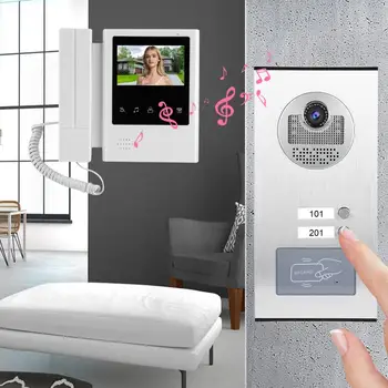 

2 Units 110-240V Apartment Video Doorbell Camera LCD Monitor Intercom Camera Door Phone Doorbell Home Security Accessories