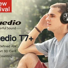 Bluedio T7+ bluetooth-наушники с функцией активного шумоподавления, слот для sd-карты, беспроводные гарнитуры с распознаванием лица