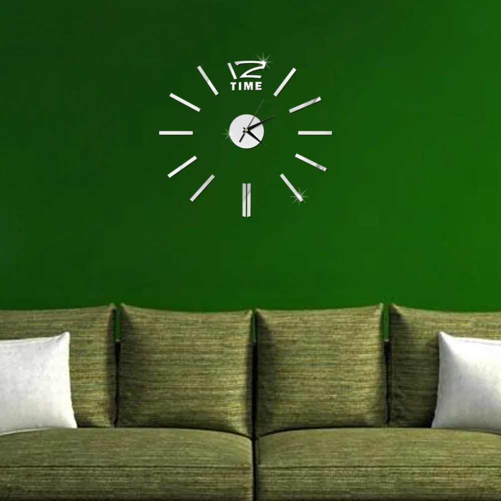 3D Wall Clock Mirror Wall Stickers Fashion Living Room Quartz Watch DIY Home Decoration Clocks Sticker reloj de pared 18