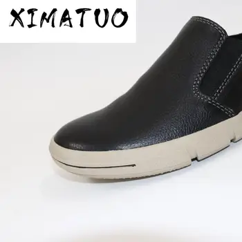 

new high-end cowhide leather loafers shoes flat men inside and outside
