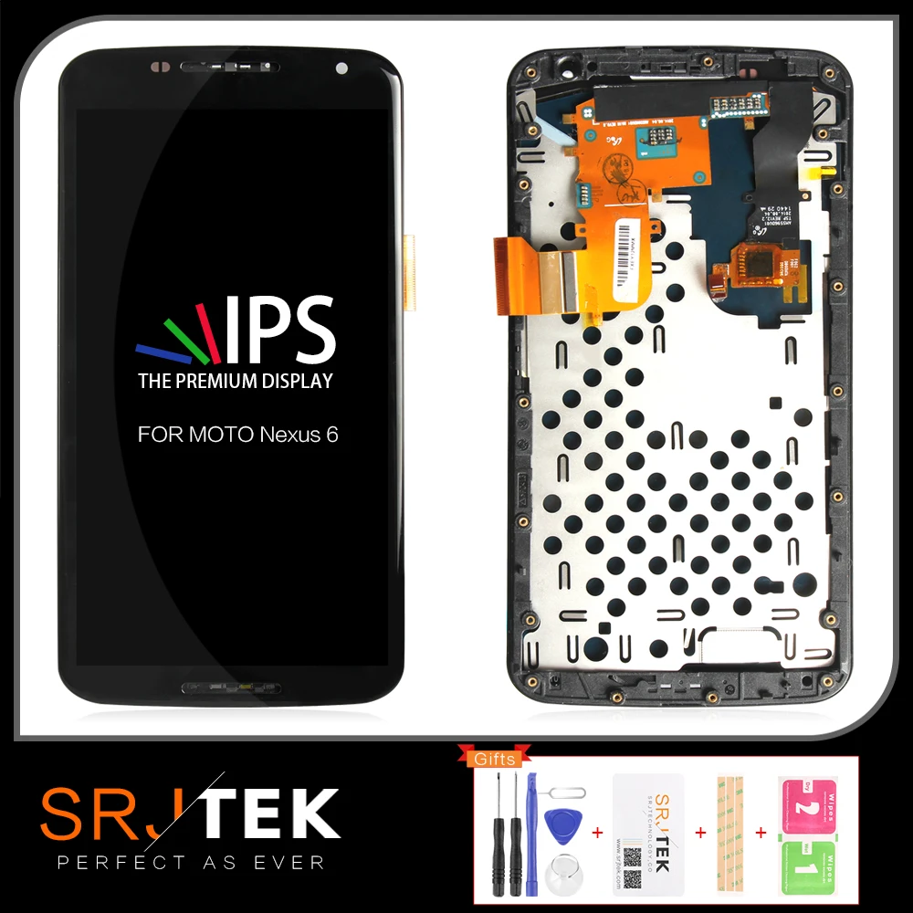 Оригинальный протестированный 5 96 дюймовый дисплей для Google Motorola Moto Nexus 6 XT1100 ЖК