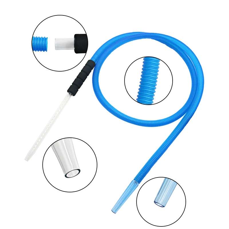 Disposable Hookah Hoses Glass Handle Mouth Tips Glass Pipe for Smoke Shisha Lounge Chicha Accessories
